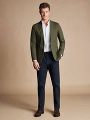 Charles Tyrwhitt Green Cotton Stretch Jacket - Image 3 of 5