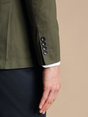 Charles Tyrwhitt Green Cotton Stretch Jacket - Image 4 of 5
