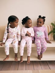 Lilac Purple Character Long Sleeve Snuggle Pyjamas 3 Pack (9mths-16yrs) - Image 1 of 13