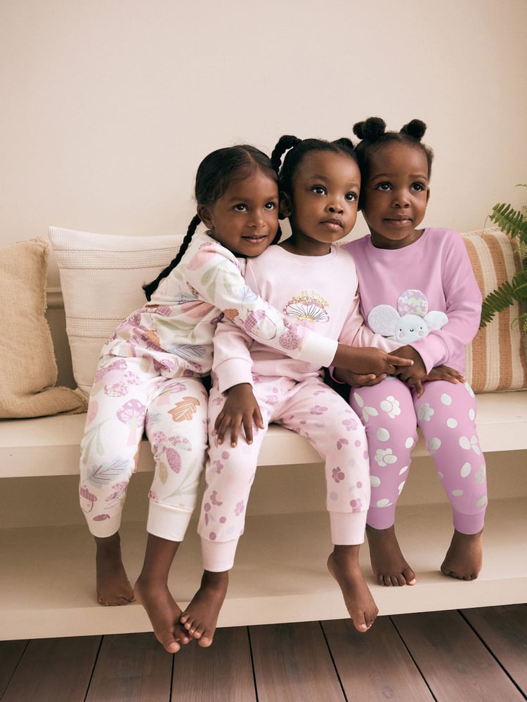 Lilac Purple Character Long Sleeve Snuggle Pyjamas 3 Pack (9mths-16yrs) - Image 2 of 13