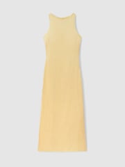 Anna Quan Plisse Raw Hem Maxi Dress - Image 2 of 6