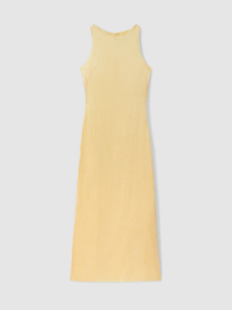 Anna Quan Plisse Raw Hem Maxi Dress - Image 2 of 6