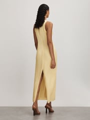 Anna Quan Plisse Raw Hem Maxi Dress - Image 5 of 6