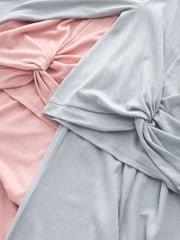 Pink/Grey Twist Front Wide Leg Jersey Pyjamas 2 Pack (6-16yrs) - Image 6 of 6