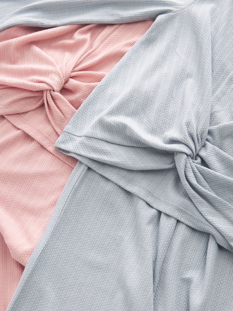 Pink/Grey Twist Front Wide Leg Jersey Pyjamas 2 Pack (6-16yrs) - Image 6 of 6