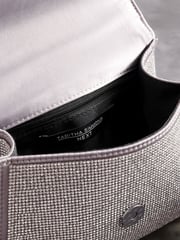 Silver Tabitha Simmons Stella Sparkle Handheld Bag - Image 17 of 18