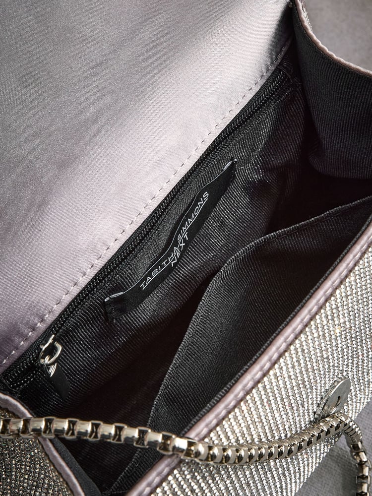 Silver Tabitha Simmons Stella Sparkle Handheld Bag - Image 18 of 18
