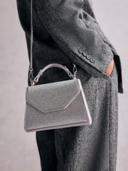 Silver Tabitha Simmons Stella Sparkle Handheld Bag - Image 3 of 18