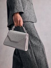 Silver Tabitha Simmons Stella Sparkle Handheld Bag - Image 4 of 18