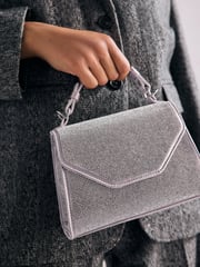 Silver Tabitha Simmons Stella Sparkle Handheld Bag - Image 6 of 18