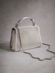 Silver Tabitha Simmons Stella Sparkle Handheld Bag - Image 9 of 18