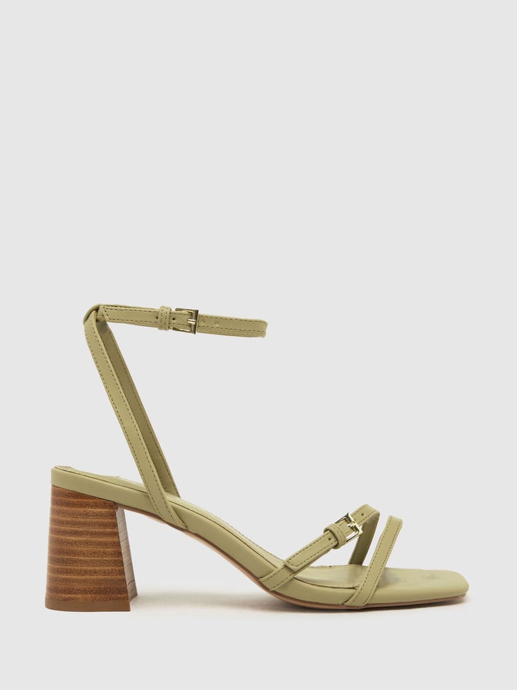 Schuh Saturn Strappy Block Heels - Image 1 of 4 Schuh Saturn Strappy Block Heels - Image 1 of 4