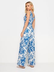 PixieGirl Petite Blue Contrast Leaf Jumpsuit - Image 4 of 6