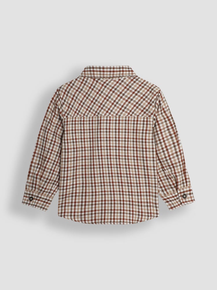 JoJo Maman Bébé Brown Tattersall Shirt - Image 2 of 3