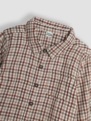 JoJo Maman Bébé Brown Tattersall Shirt - Image 3 of 3