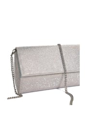 Dune London Silver Esmes Structured Foldover Clutch - Image 5 of 6