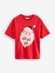 Red Christmas Short Sleeve 100% Cotton T-Shirt - Image 5 of 7