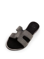 Moda in Pelle Ormay H-Strap Embellished Sliders - Image 5 of 6