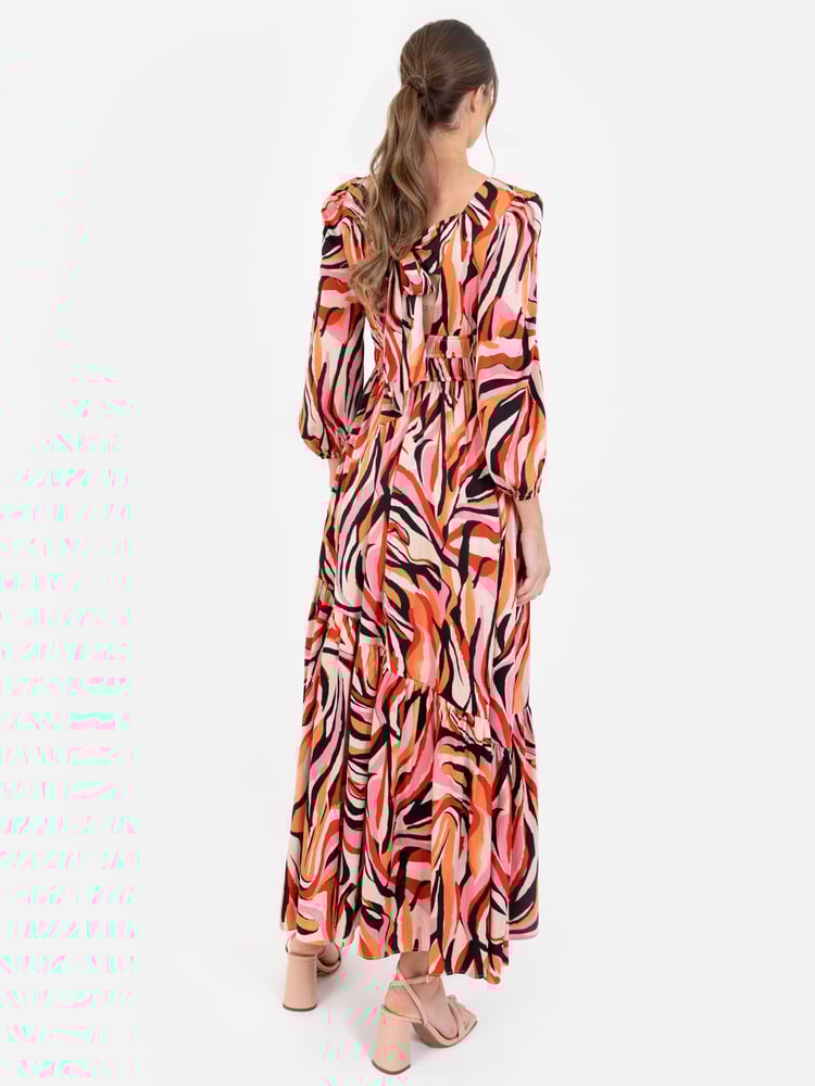Lovedrobe Pink Wrap Front Maxi Dress With Elasticated Waist Detail - Image 2 of 5