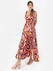 Lovedrobe Pink Wrap Front Maxi Dress With Elasticated Waist Detail - Image 5 of 5