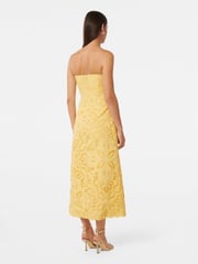 Forever New Yellow Daphne Broderie Strapless Midi Dress - Image 5 of 5