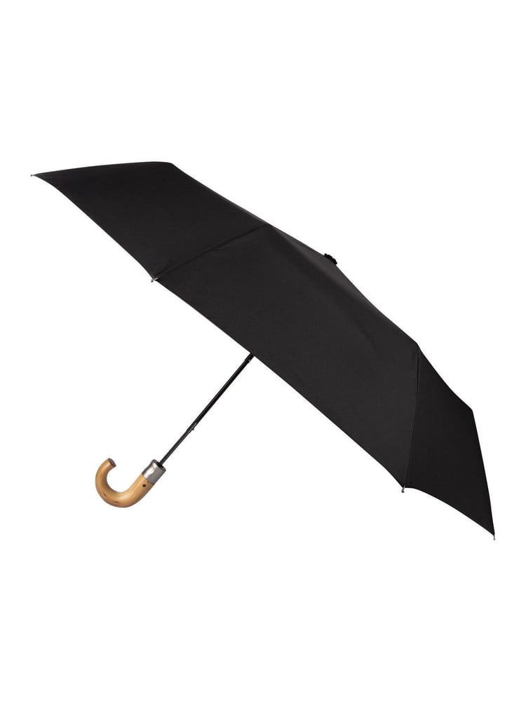 Totes Eco-brella® Automatik-Regenschirm mit Hackengriff aus Holz - Bild 3 von 3 Totes Eco-brella® Automatik-Regenschirm mit Hackengriff aus Holz - Bild 3 von 3