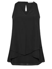 Yours Curve Black London Layered Sleeveless Blouse - Image 5 of 5