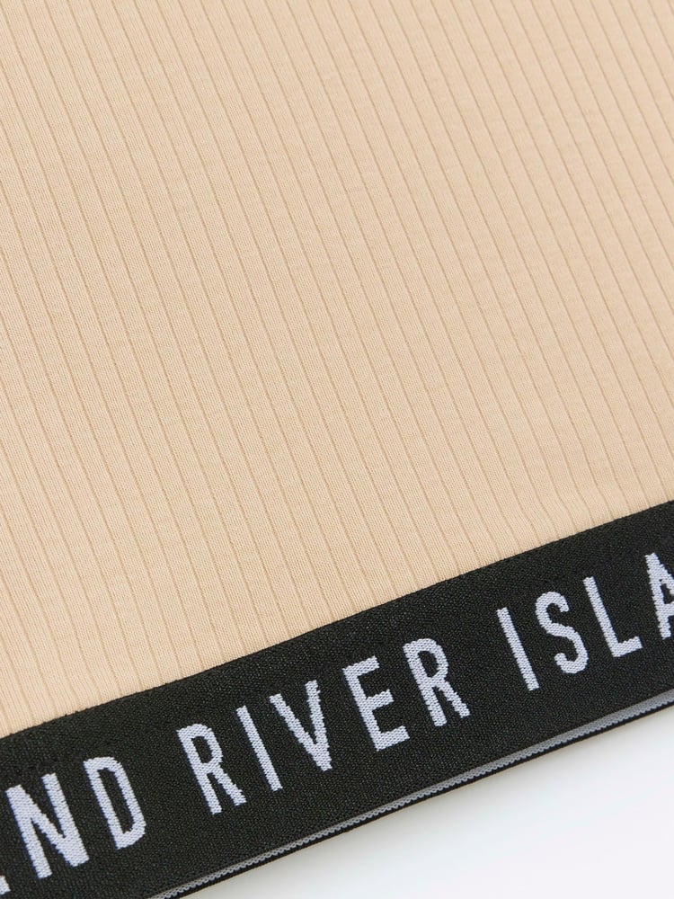 River Island Green Girls Waistband Rib 100% Cotton Tanks 2 Pack - Image 4 of 4