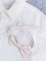 Monsoon Blue 3 Piece Smart 100% Cotton Set in Linen Blend - Image 3 of 3