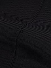Reiss Black Tilly Knitted Panelled Halter Neck Top - Image 5 of 5