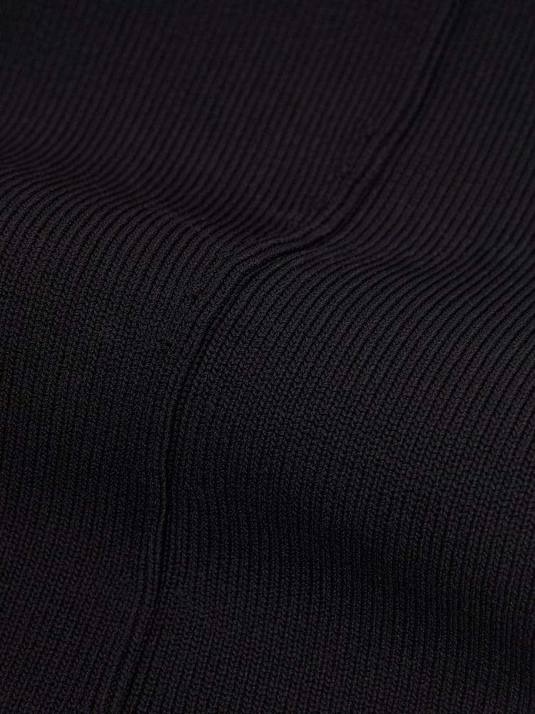 Reiss Black Tilly Knitted Panelled Halter Neck Top - Image 5 of 5