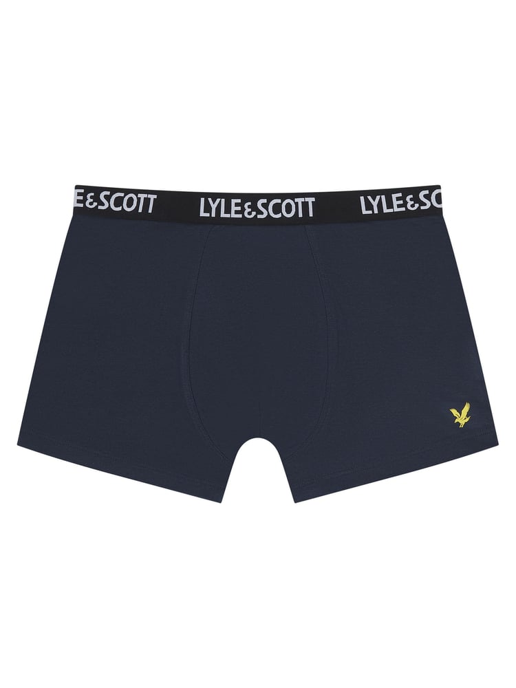 Lyle & Scott Blue Boys Markus Underwear Trunks 3 Pack - Image 2 of 4