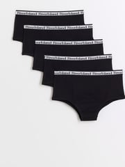 River Island Black Girls Hipster 100% Cotton Briefs 5 Pack - Image 1 of 3