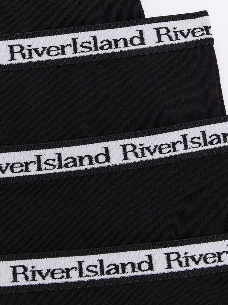 River Island Black Girls Hipster 100% Cotton Briefs 5 Pack - Image 3 of 3