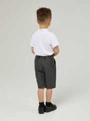 Trutex Junior Boys Slim Leg Grey 2 Pack School Shorts - Image 3 of 5