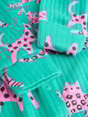 Pink/Green Popper Baby 100% Cotton Sleepsuits 3 Pack (0mths-2yrs) - Image 10 of 11