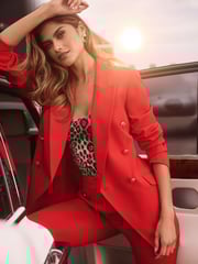 Lipsy Red Double Breasted Blazer - Image 1 of 4