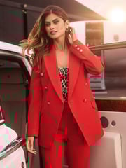 Lipsy Red Double Breasted Blazer - Image 3 of 4