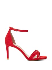 Dune London Red Madrina Cross Vamp Heeled Sandals - Image 2 of 5