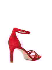 Dune London Red Madrina Cross Vamp Heeled Sandals - Image 4 of 5