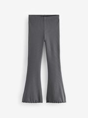 Charcoal Grey 1 Pack Rib Flare Leggings (3-16yrs) - Image 5 of 8