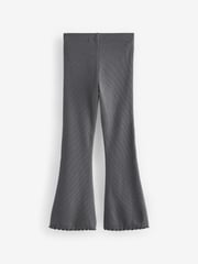 Charcoal Grey 1 Pack Rib Flare Leggings (3-16yrs) - Image 6 of 8