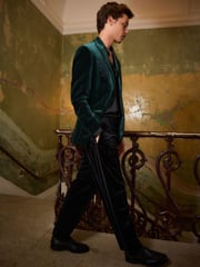 Black EDIT Wide Leg Tuxedo Trousers - Image 2 of 6