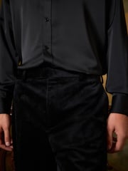 Black EDIT Wide Leg Tuxedo Trousers - Image 6 of 6