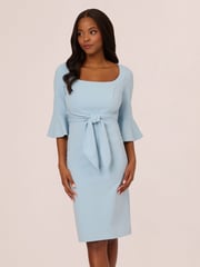 Adrianna Papell Blue Bell Sleeve Tie Front Dress - Image 1 of 7