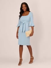 Adrianna Papell Blue Bell Sleeve Tie Front Dress - Image 3 of 7