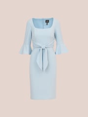 Adrianna Papell Blue Bell Sleeve Tie Front Dress - Image 6 of 7