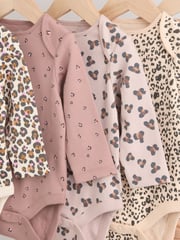 Neutral 5 Pack Baby 100% Cotton Bodysuits 5 Pack - Image 9 of 12