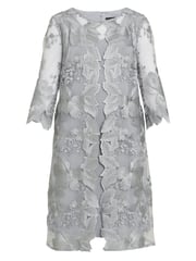 Gina Bacconi Grey Savoy Embroidered Lace Mock Jacket With Jersey Dress - Image 4 of 4