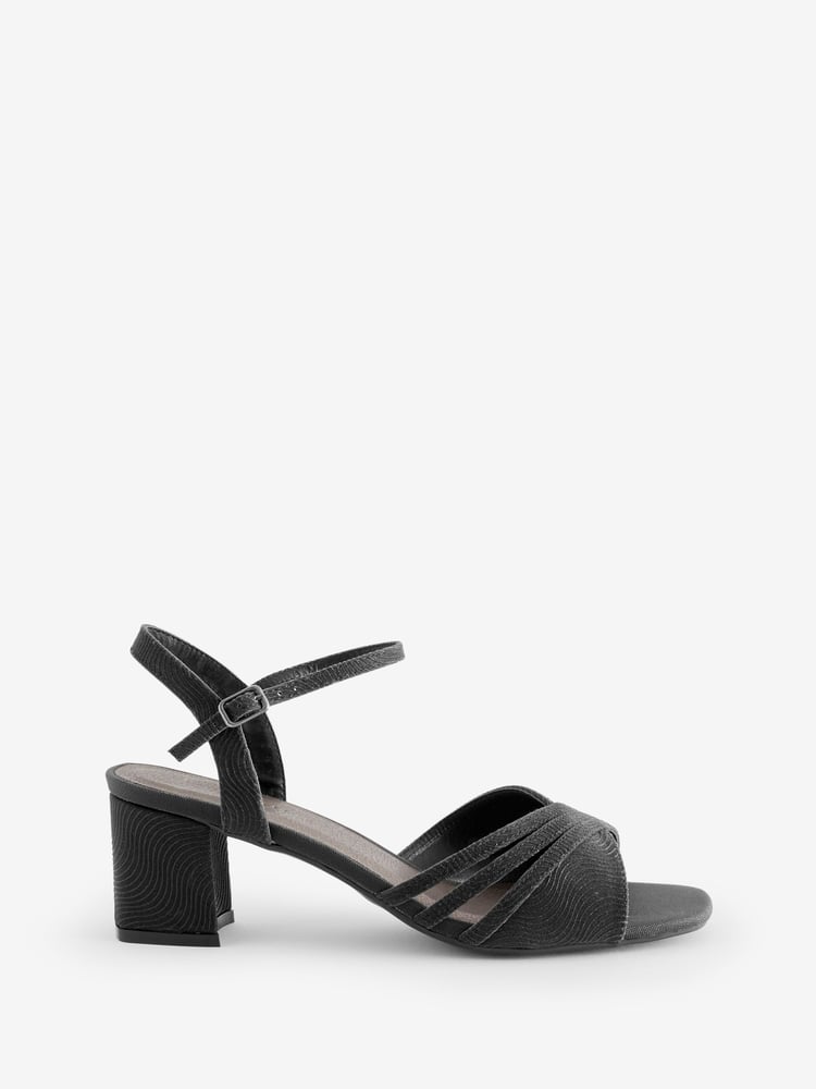 Simply Be Black Halter Back Sandals - Image 1 of 5 Simply Be Black Halter Back Sandals - Image 1 of 5